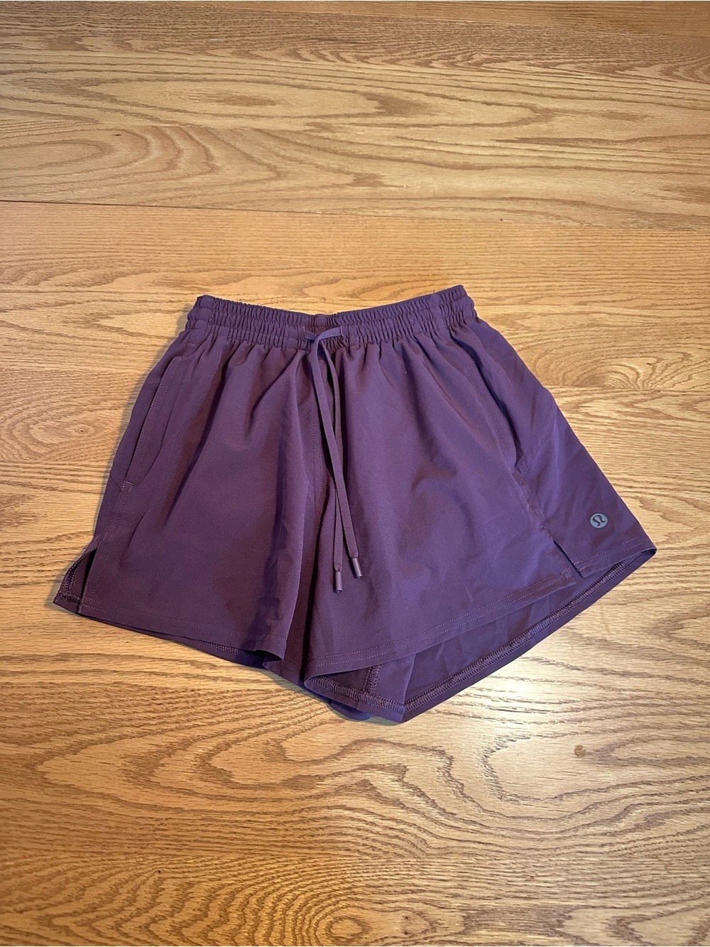 lululemon athletica Black Plum Athletic Shorts with Drawstring Waist